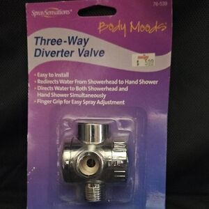 Silver Three-Way Diverter Valve